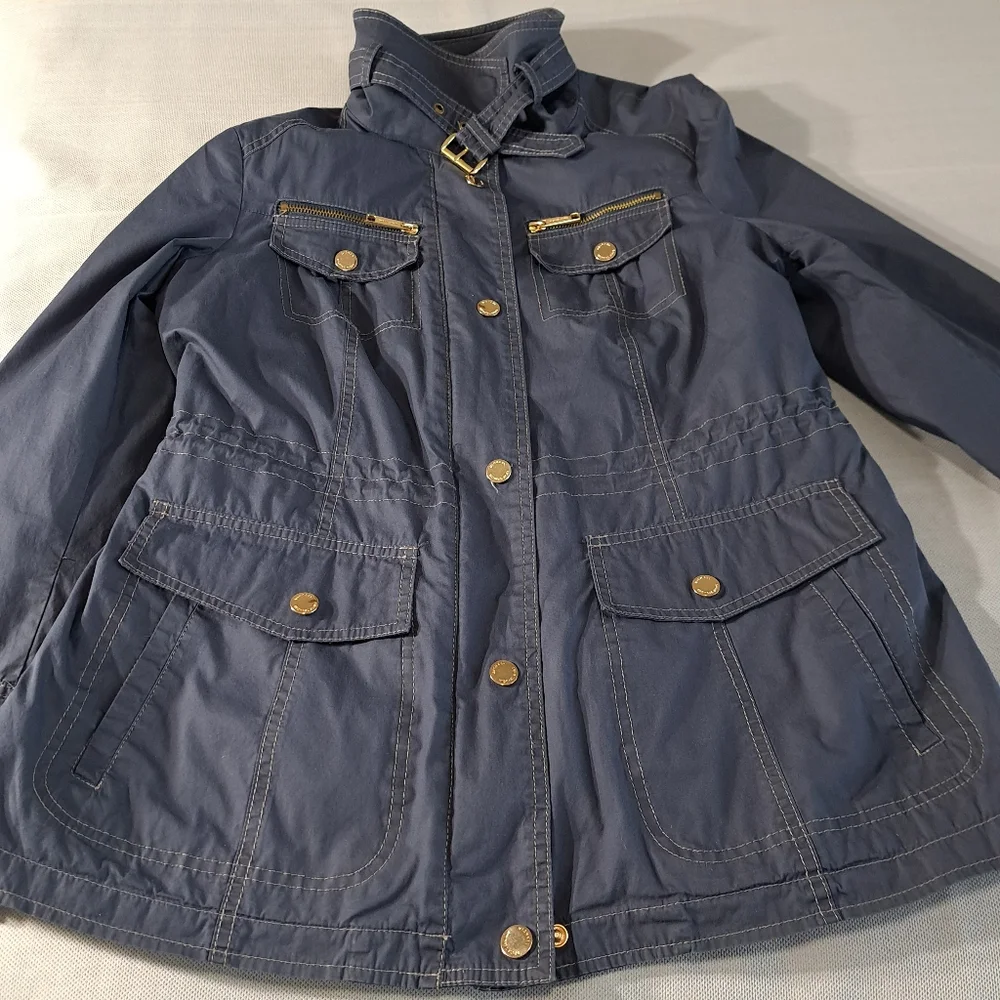 Michael‎ Kors Women's Jacket Blue Gold Tone Accents Size Medium